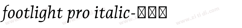 footlight pro italic字体转换 footlight pro italic字体转换